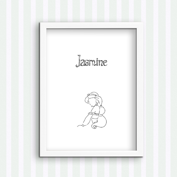 Jasmine - Διακοσμητικές εκτυπώσεις Disney - εκτύπωση, κορίτσι, χαρτί, πριγκίπισσα, παιδικό δωμάτιο
