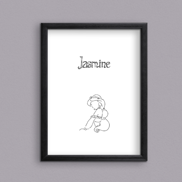 Jasmine - Διακοσμητικές εκτυπώσεις Disney - εκτύπωση, κορίτσι, χαρτί, πριγκίπισσα, παιδικό δωμάτιο - 3