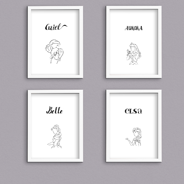 Jasmine - Διακοσμητικές εκτυπώσεις Disney - εκτύπωση, κορίτσι, χαρτί, πριγκίπισσα, παιδικό δωμάτιο - 5