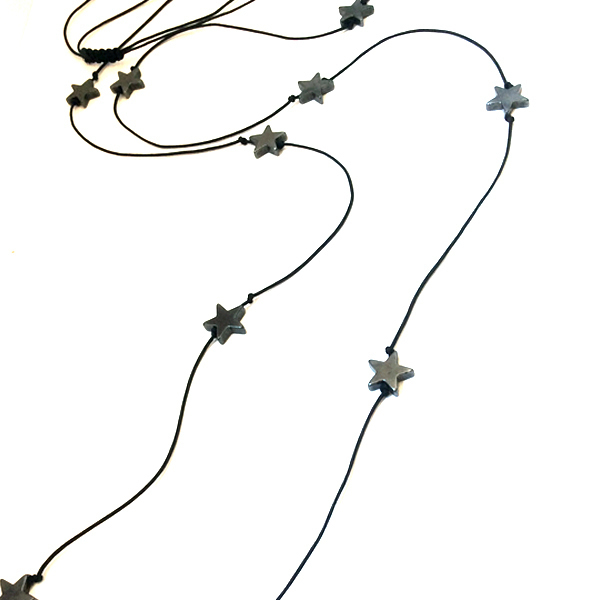 Star necklace - ημιπολύτιμες πέτρες, chic, μοντέρνο, αστέρι, αιματίτης, κολιέ, μακριά, all day, minimal, ethnic, αυξομειούμενα