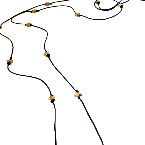 Star necklace - ημιπολύτιμες πέτρες, chic, μοντέρνο, αστέρι, αιματίτης, κολιέ, μακριά, all day, minimal, ethnic, αυξομειούμενα - 2