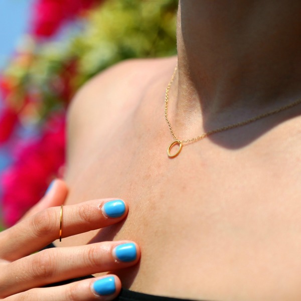 Karma necklace - αλυσίδες, chic, charms, επιχρυσωμένα, μέταλλο, χειροποίητα, minimal, δώρα για γυναίκες - 5