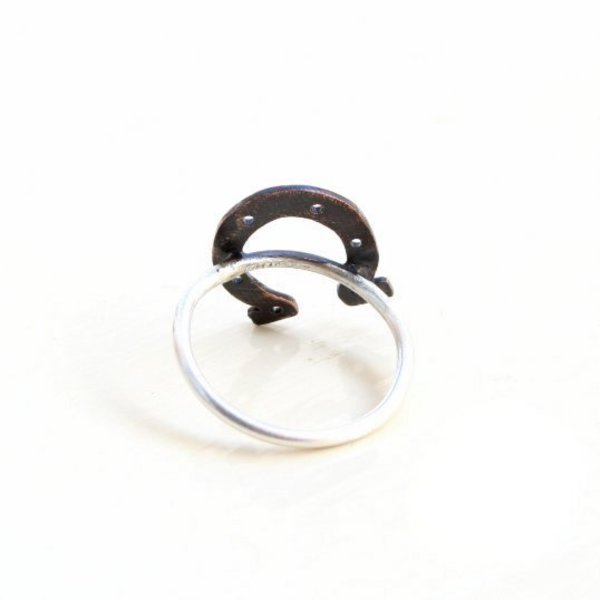 Ασημένιο δαχτυλίδι με πέταλο από χαλκό - ασήμι, ασήμι, chic, ορείχαλκος, χαλκός, χαλκός, δαχτυλίδι, minimal, boho - 3