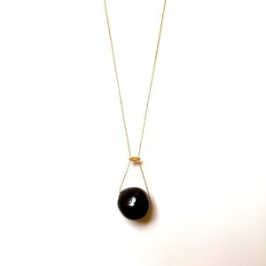 Κολιέ με κεραμική χάντρα - chic, handmade, fashion, charms, μοναδικό, μοντέρνο, γυναικεία, επιχρυσωμένα, μακρύ, στυλ, κεραμικό, κολιέ, χειροποίητα, all day, minimal, δώρα για γυναίκες
