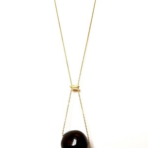 Κολιέ με κεραμική χάντρα - chic, handmade, fashion, charms, μοναδικό, μοντέρνο, γυναικεία, επιχρυσωμένα, μακρύ, στυλ, κεραμικό, κολιέ, χειροποίητα, all day, minimal, δώρα για γυναίκες - 3