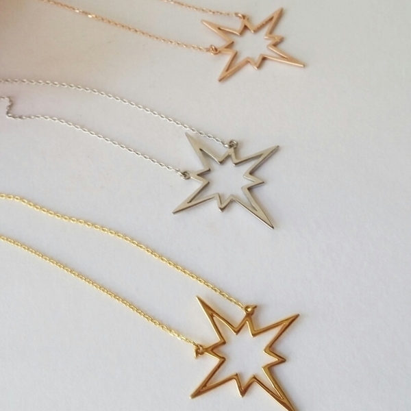 Necklace North star - ασήμι 925, αστέρι, αγάπη, unique, δώρα γενεθλίων, δώρα για γυναίκες