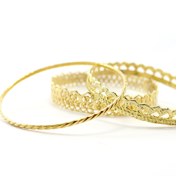Gold plated Lace Bracelet - ασήμι, chic, βραδυνά, δαντέλα, vintage, μοντέρνο, επιχρυσωμένα, ασήμι 925, γάμος, γάμου, romantic, boho, σταθερά, για γάμο, χειροπέδες - 4