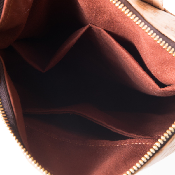Τσάντα από Φελλό και Ύφασμα " Red Multibag" - ύφασμα, πλάτης, σακίδια πλάτης, τσάντα, κορδόνια, γεωμετρικά σχέδια, χειροποίητα, must αξεσουάρ, unique, φελλός, μεταλλικά στοιχεία - 2
