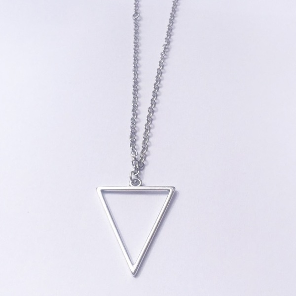 Triangle1 - chic, charms, μοντέρνο, δώρο, κολιέ, γεωμετρικά σχέδια, χειροποίητα, μπρούντζος, φθηνά