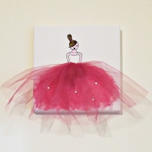 Σετ από δύο κάδρα "Dance like nobody is watching.." - handmade, μοναδικό, πίνακες & κάδρα, καμβάς, κορίτσι, δώρο, χειροποίητα, δωράκι, γενέθλια, personalised, unique, παιδικό δωμάτιο, gift, κρεμαστά, παιδικά κάδρα - 2