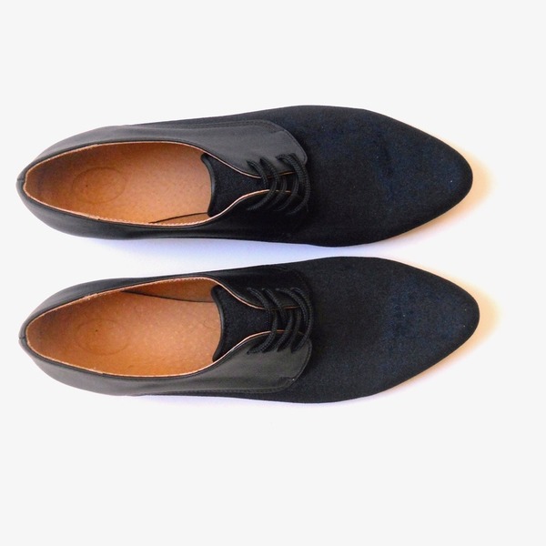 Lavada Oxford Shoes - δέρμα, δέρμα, chic, βελούδο, χειροποίητα, minimal, casual - 2