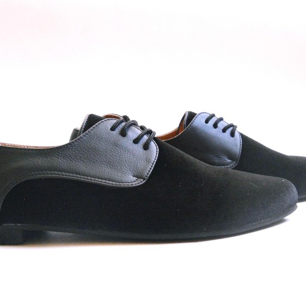Lavada Oxford Shoes - δέρμα, δέρμα, chic, βελούδο, χειροποίητα, minimal, casual - 3