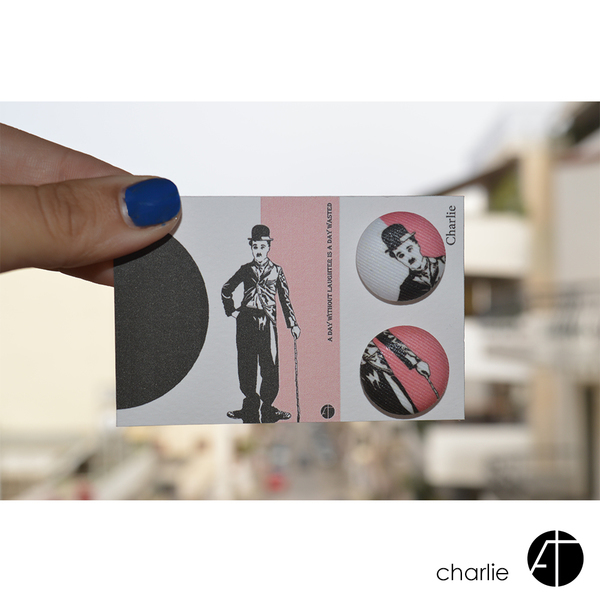 charlie! - ροζ, ιδιαίτερο, δώρο, πρωτότυπο, σκουλαρίκια - 4