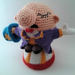 Πλεκτή κούκλα - Loyal, the Circus Master amigurumi - βαμβάκι, νήμα, παιχνίδι, crochet, δώρα για βάπτιση, λούτρινα, βαμβακερό νήμα, amigurumi, κούκλες - 5