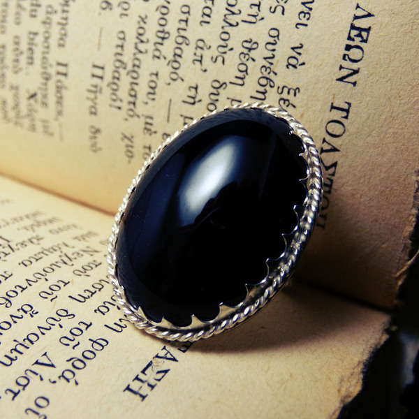 " Magic Black Onyx " - Χειροποίητο επάργυρο δαχτυλίδι με Μαύρο Όνυχα! - statement, ημιπολύτιμες πέτρες, ημιπολύτιμες πέτρες, chic, handmade, βραδυνά, fashion, vintage, ιδιαίτερο, μοναδικό, μοντέρνο, γυναικεία, sexy, επάργυρα, όνυχας, όνυχας, donkey, δαχτυλίδι, χειροποίητα, romantic, must αξεσουάρ, κλασσικά, γυναίκα, unique, boho, ethnic, έλληνες σχεδιαστές - 4