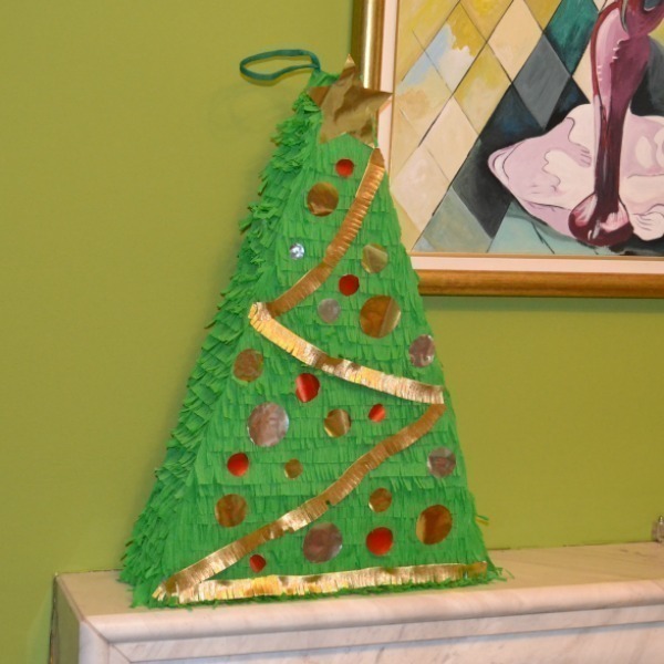 Πινιάτα χριστουγεννιάτικο δέντρο I - δέντρα, κορδόνια, παιδί, γενέθλια, birthday, χριστουγεννιάτικο, πινιάτες, γιορτή, party, διακοσμητικά, δέντρο - 2