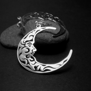 " Celtic Moon " - Χειροποίητα επάργυρα σκουλαρίκια Ημισελήνου! - ασήμι, αλυσίδες, chic, βραδυνά, fashion, vintage, ιδιαίτερο, μοναδικό, μοντέρνο, γυναικεία, ασήμι 925, ασήμι 925, επάργυρα, φεγγάρι, donkey, χειροποίητα, romantic, minimal, must αξεσουάρ, κλασσικά, personalised, γυναίκα, unisex, boho, ethnic, rock, κρεμαστά, μεγάλα - 2