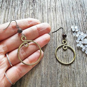 bead hoops #2| χειροποιητο σκουλαρικι κρεμαστο πετρα - statement, αχάτης, chic, μονόχρωμες, fashion, καλοκαιρινό, vintage, μόδα, ιδιαίτερο, μοναδικό, μοντέρνο, στρογγυλό, ανοιξιάτικο, αλπακάς, μέταλλο, γεωμετρικά σχέδια, χειροποίητα, εντυπωσιακά, χάντρες, για όλες τις ώρες, romantic, minimal, must, κλασσικά, ethnic, ευκολοφόρετο, rock, διαχρονικό, μπρούντζος, κρεμαστά, amano, contemporary, trend - 2