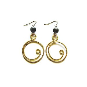 bead hoops #3| χειροποιητο σκουλαρικι κρεμαστο πετρα - statement, chic, μονόχρωμες, fashion, καλοκαιρινό, vintage, μόδα, ιδιαίτερο, μοναδικό, μοντέρνο, πέτρα, στρογγυλό, ανοιξιάτικο, αλπακάς, μέταλλο, γεωμετρικά σχέδια, χειροποίητα, εντυπωσιακά, για όλες τις ώρες, minimal, must, κλασσικά, ethnic, ευκολοφόρετο, rock, διαχρονικό, μπρούντζος, κρεμαστά, amano, contemporary, μεγάλα, faux bijoux, trend