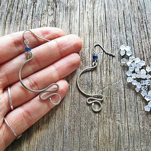bead hoops #5 χειροποιητο σκουλαρικι κρεμαστο πετρα - chic, μονόχρωμες, fashion, καλοκαιρινό, vintage, κλασσικό, μόδα, ιδιαίτερο, μοναδικό, μοντέρνο, πέτρα, ανοιξιάτικο, αλπακάς, μέταλλο, γεωμετρικά σχέδια, χειροποίητα, εντυπωσιακά, minimal, must, unique, ethnic, ευκολοφόρετο, rock, διαχρονικό, μπρούντζος, κρεμαστά, amano, contemporary, trend, φθηνά - 2
