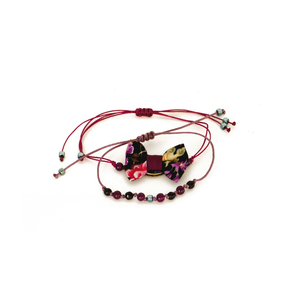 Alice Bow Bracelets Set - ύφασμα, φιόγκος, charms, ιδιαίτερο, χειροποίητα, set, φλοράλ, φλοράλ, romantic, σετ, αυξομειούμενα, σετ κοσμημάτων