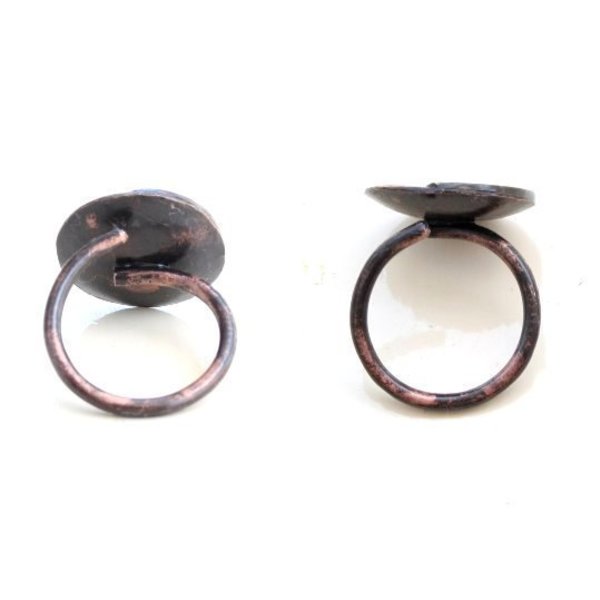 Δαχτυλίδι στρογγυλό με λαχούρι - statement, vintage, μοναδικό, ορείχαλκος, ορείχαλκος, χαλκός, σύρμα, κύκλος, δαχτυλίδι, γεωμετρικά σχέδια, boho, επέτειος, μεγάλα, αυξομειούμενα - 3