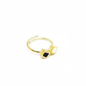 "Colors & Shapes" II ring - chic, μοναδικό, επιχρυσωμένα, ασήμι 925, γεωμετρικά σχέδια, χειροποίητα, minimal, βεράκια, unique, boho, boho, αυξομειούμενα, δώρα για γυναίκες, φθηνά