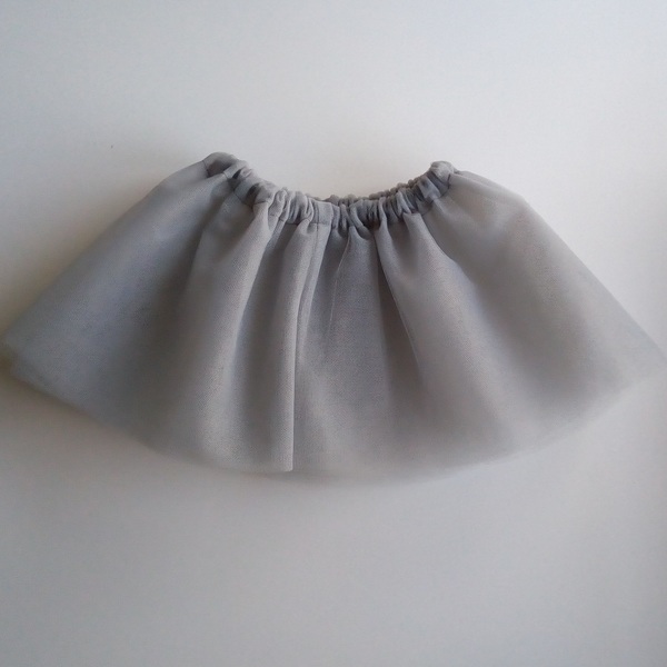 Τούλινη Βρεφική/Παιδική Φούστα (tutu) γκρι βελούδο - φιόγκος, βελούδο, βρεφικά, για παιδιά, κορίτσι, βελούδο, λάστιχο, βρεφικά ρούχα, φούστες & φορέματα, 3-6 μηνών, 6-9 μηνών, 9-12 μηνών, 1-2 ετών, 2-3 ετών - 2