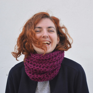Χειροποίητος knitted μάλλινος λαιμός VIOLET - μαλλί, χειμωνιάτικο, κασκόλ, χειροποίητα, λαιμοί