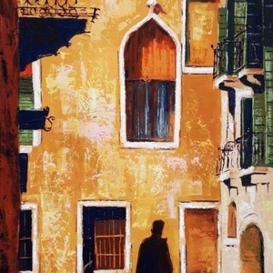 Venice/ΒΕΝΕΤΙΑ, Μοναδικός χειροποίητος πίνακας ζωγραφικής,με λάδι σε καμβά. - ζωγραφισμένα στο χέρι, πίνακες & κάδρα, καμβάς, δώρο, διακόσμηση, τοίχου, χειροποίητα, παιδικό δωμάτιο