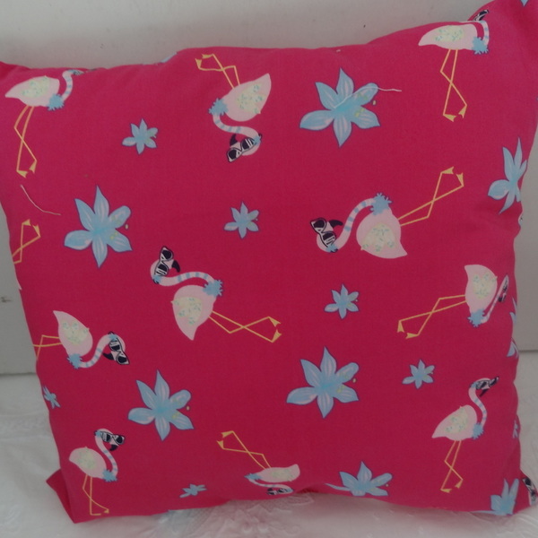 Παιδικό μαξιλαράκι - βαμβάκι, κορίτσι, δωράκι, flamingos, παιδική διακόσμηση, δώρα γενεθλίων, μαξιλάρια - 2
