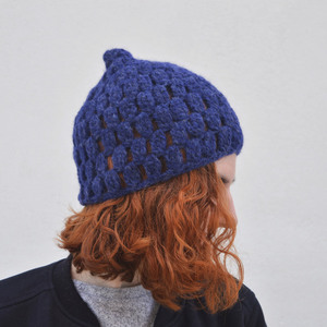 Χειροποίητος crochet σκούφος ROYAL - μαλλί, πλεκτό, αλπακάς, χειμωνιάτικο, crochet, χειροποίητα, καπέλα, σκουφάκια - 4