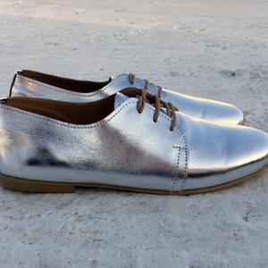 silver oxford shoes - ύφασμα, φλατ, δώρα για γυναίκες - 4