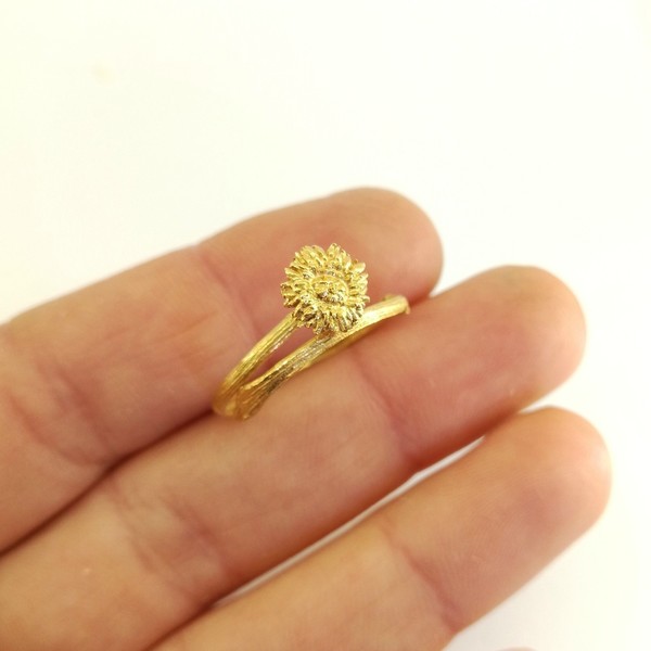 Βελανίδι Δαχτυλίδι Χρυσό - επιχρυσωμένα, επιχρυσωμένα, ασήμι 925, ασήμι 925, δαχτυλίδι, αυξομειούμενα - 5