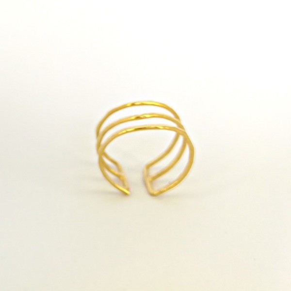 Τριπλο δαχτυλιδι - ασημί, επιχρυσωμένα, δαχτυλίδι, αυξομειούμενα - 2