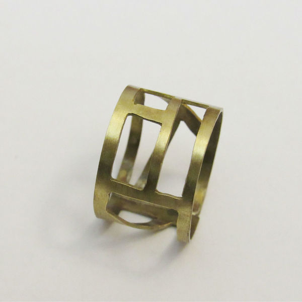 Δαχτυλίδι διάτρητο - ορείχαλκος, χρυσό, δαχτυλίδι