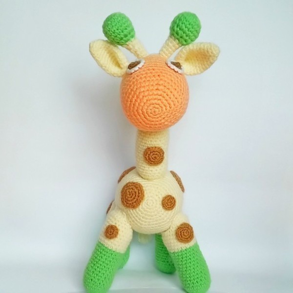 Giraffe Καμηλοπάρδαλη - πλεκτό, παιχνίδι, ζωάκι, δώρο, crochet, βελονάκι, ακρυλικό, χειροποίητα, λούτρινα, παιδί, gift, λούτρινο