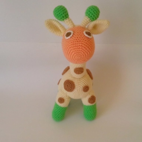 Giraffe Καμηλοπάρδαλη - πλεκτό, παιχνίδι, ζωάκι, δώρο, crochet, βελονάκι, ακρυλικό, χειροποίητα, λούτρινα, παιδί, gift - 3