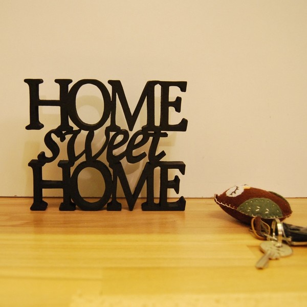 Επιγραφή HOME sweet HOME - ξύλο, δώρο, σπίτι, χειροποίητα, ξύλινο, διακοσμητικά, πρωτότυπα δώρα - 3