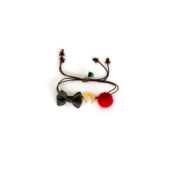 Horseshoe Lucky Charm - γούρι, charms, φιόγκος, romantic, αστέρι, χριστουγεννιάτικο, ατσάλι, ύφασμα, ημιπολύτιμες πέτρες, χάντρες, αιματίτης, κόσμημα, αυξομειούμενα, pom pom, γούρια κοσμήματα, γούρια