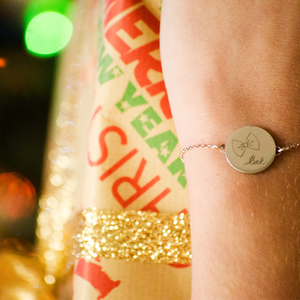 Lucky Bow Bracelet Silver - ασήμι, αλυσίδες, φιόγκος, γούρι, ασήμι 925, ασήμι 925, χειροποίητα, romantic, χριστουγεννιάτικο, επιπλατινωμένα, αυξομειούμενα, γούρια - 4