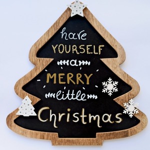 διακοσμητικό μαυροπίνακας έλατο - διακοσμητικό, ξύλο, ξύλινο, χριστουγεννιάτικο, ξύλινα στοιχεία, διακοσμητικά, χριστουγεννιάτικα δώρα