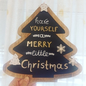 διακοσμητικό μαυροπίνακας έλατο - διακοσμητικό, ξύλο, ξύλινο, χριστουγεννιάτικο, διακοσμητικά, χριστουγεννιάτικα δώρα - 3