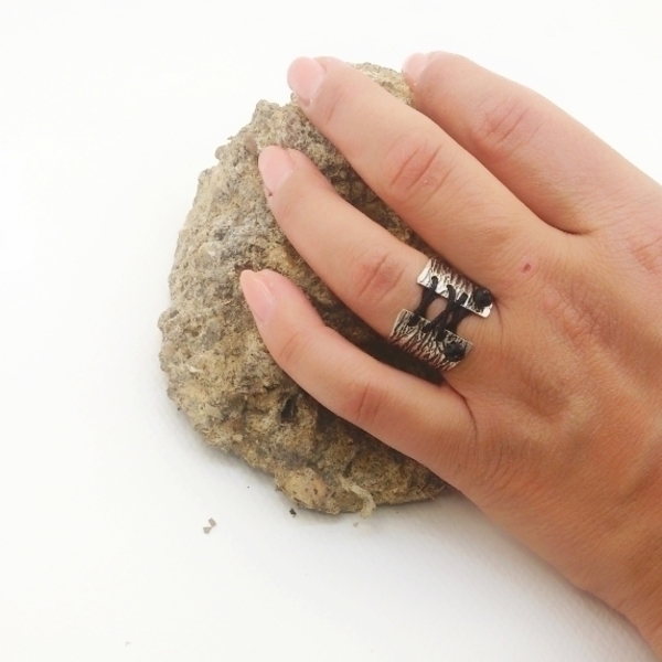 Δαχτυλίδι με κορδόνι - ιδιαίτερο, μοναδικό, μοντέρνο, κρύσταλλα, δαχτυλίδι, κορδόνια, κορδόνια, εντυπωσιακό, μπρούντζος, μπρούντζος - 5