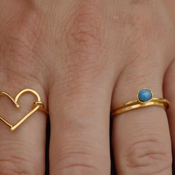 Καρδιά Δαχτυλίδι - ασήμι, ασημί, επιχρυσωμένα, επιχρυσωμένα, χρυσό, ασήμι 925, καρδιά, δαχτυλίδι - 5