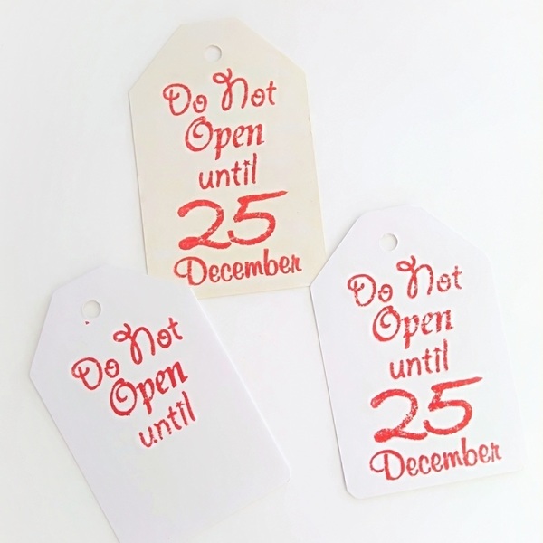Σετ Χριστουγεννιάτικα tags "Do not open until..." - χαρτί, δώρο