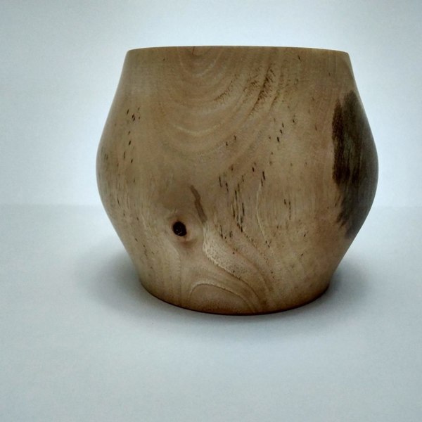 Διακοσμητικό ξύλινο βάζο καρυδιάς - διακοσμητικό, βάζα & μπολ, ξύλινο - 4
