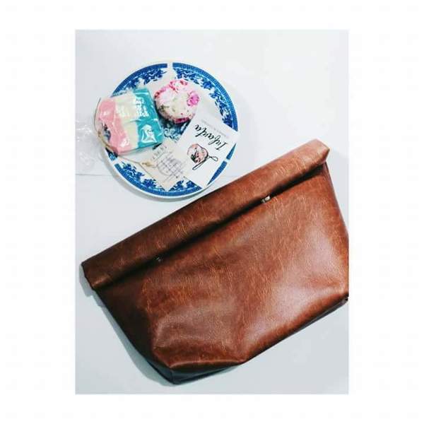 Amelie fold on bag - βαμβάκι, vintage, clutch, romantic, all day, minimal, δερματίνη, δερματίνη