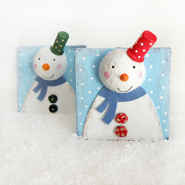 Διακοσμητικοί χιονάνθρωποι - διακοσμητικό, ξύλο, μοναδικό, χαρτί, διακόσμηση, χριστουγεννιάτικο, διακοσμητικά, χιονάνθρωπος, χριστουγεννιάτικα δώρα