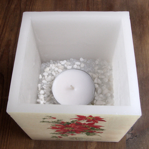 Christmas Mistletoe Κερί φαναράκι χριστουγεννιάτικο - διακοσμητικό, διακόσμηση, ρεσώ & κηροπήγια, χριστουγεννιάτικο, βάσεις για ρεσώ, διακοσμητικά, κεριά, κεριά & κηροπήγια - 3